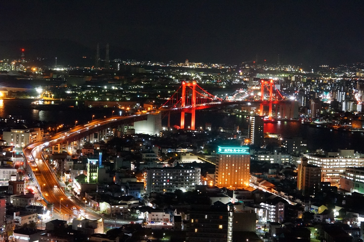 若戸大橋を見下ろす 高塔山公園 初夏のアジサイ 夜景を楽しもう 北九州ノコト