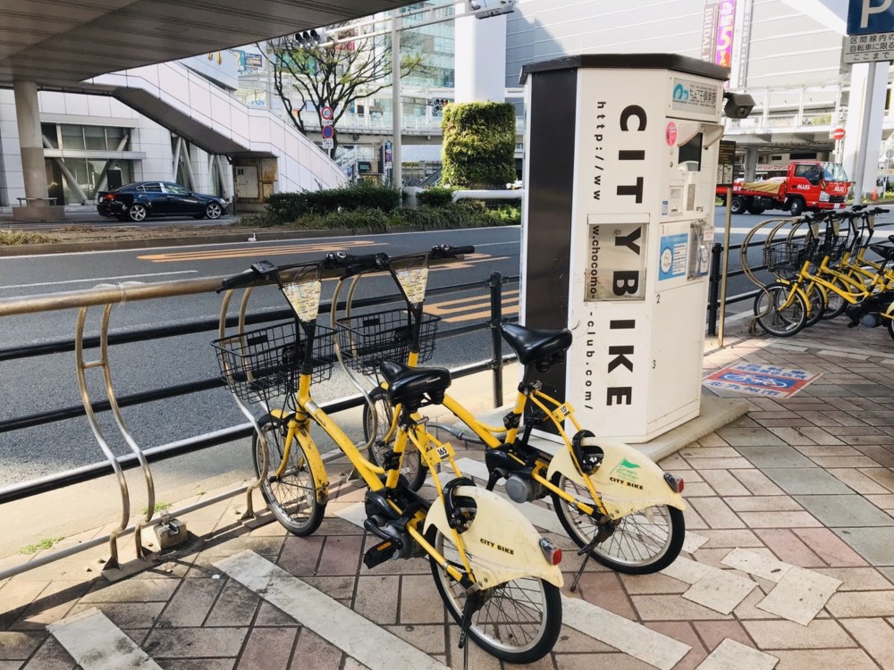 小倉の街中で見かける黄色い自転車 市内にか所のシェアサイクル City Bike 北九州ノコト