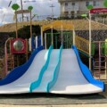 【浅川学園台中央公園】リニューアルした3つの遊具&グラウンドが楽しめる(北九州市八幡西区)